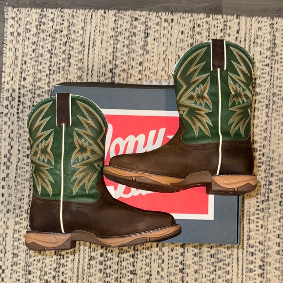 Tony Lama Bartlett Amber Buffalo Boots - Picture 4 of 6